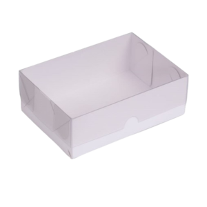 CAIXA DE ACETATO C/T TRANSPARENTE 16X11X5 RET BRANCO ALTA C/10 UNIDADES