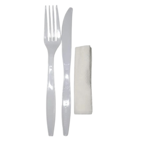 KIT GARFO/FACA/GUARDANAPO C/50 PARES - MEXA BEM