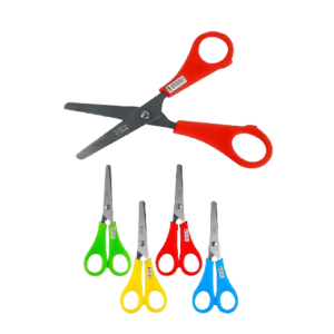 TESOURA ESC. 13CM CABO COLORIDO UND KAZ